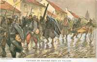  1914-1918 Dessin Passage de troupes dans un village Drawing Passage of troops in a village.jpg 